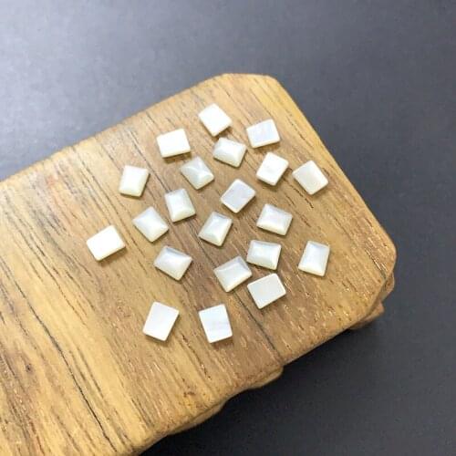 100pcs Carved Natural MOP White Shell Facted Cabochons Flat Back CABs DIY Crafts Rings Earrings Necklace Jewelry Accessories