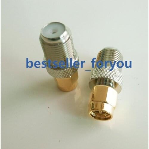 10x F Type Jack Female to SMA Male Plug Straight RF Adapter Connector adaptor
