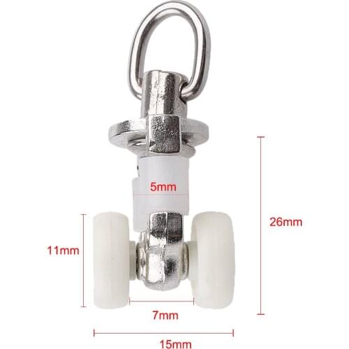 20 Pieces Alloy Plastic Windows Balcony Curtain Track Rail Slide Rail Gliders Accessories - 26mm