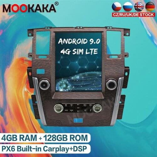 For NISSAN PATROL Y62 2010+ Android 9.0 128GB Tesla Style Auto Radio Multimedia Player Car Audio Stereo GPS Navigation Head Unit