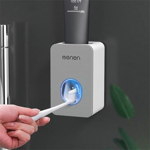 Automatic Toothpaste Dispenser Wall Mounted Stand Home Dust-proof Toothpaste Lazy Dispenser Bathroom Accessories Set L1