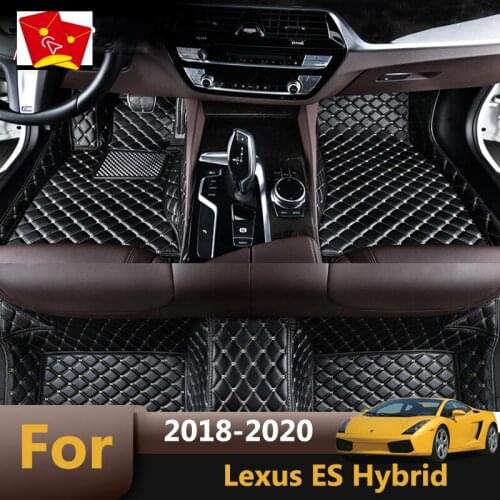 For Lexus ES Hybrid 2020 2019 2018 Car Floor Mats Carpet Custom Artificial Leather Waterproof Cover Auto Interior Accessories