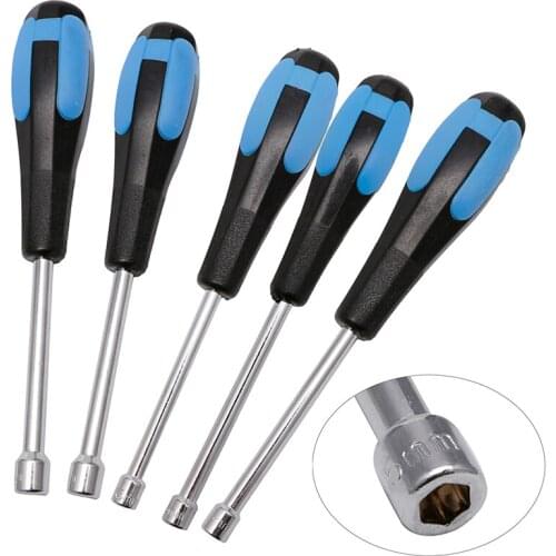 CR-V Steel Socket Wrenches Hex Nut Repair Handle Tool 5mm 5.5mm 6mm 7mm 8mm W312