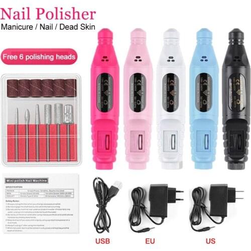 USB Power Supply Professional Electric Nail Drill Machine Kit Manicure Machine Nail Art Pen Pedicure Nail File Nail Art Tools