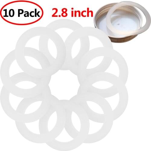 10 Reusable Food-Grade Silicone Airtight Sealing Rings Gaskets for Leak Proof Mason Ball Kerr Jar Lids Plastic Storage Cap