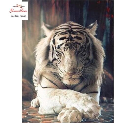 Diamond Mosaic Animals Full Square Drill Home Decoration 5D DIY Embroidery Diamond Painting Tiger 12