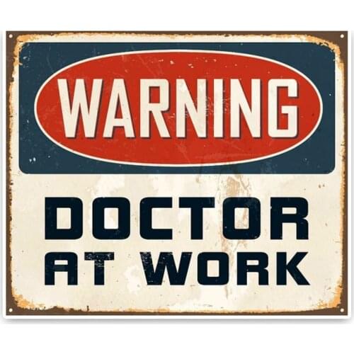 Hot Sell Creative Doctor AT WORK Car Sticker Accessories Decal Vinyl Car Window Sunscreen Waterproof PVC 13cm*11cm