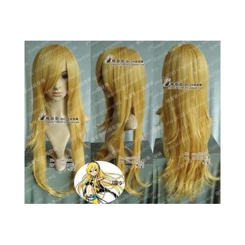 Hot heat resistant Party hair>>>vocaoid 2 lily RIN Cosplay Long Blonde Wig