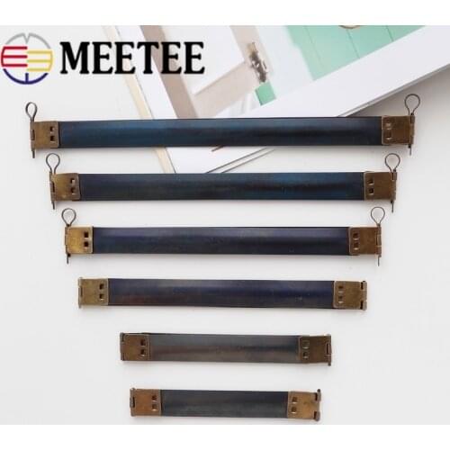 Meetee 25pcs 8.5-15cm Metal Internal Frame Clasp Lock DIY Bag Clip Buckle Wallet Cloth Purse Handbag Handle Sewing Accessories
