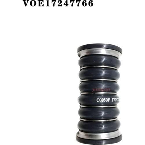 New 17247766 excavator parts for EC300D/EC250D inter-cooled air pipe booster air hose rubber pipe connecting pipe VOE17247766