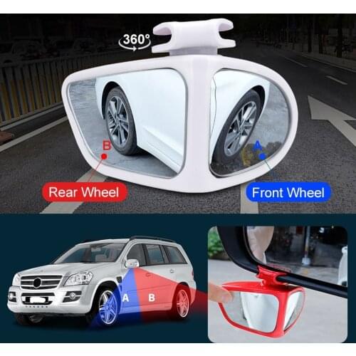 New Car Blind Spot Mirror Rotatable 2 Side Wide Angle HD Blind Spot Mirror For Car Reverse Rearview Auxiliary Blind Spot Mirror