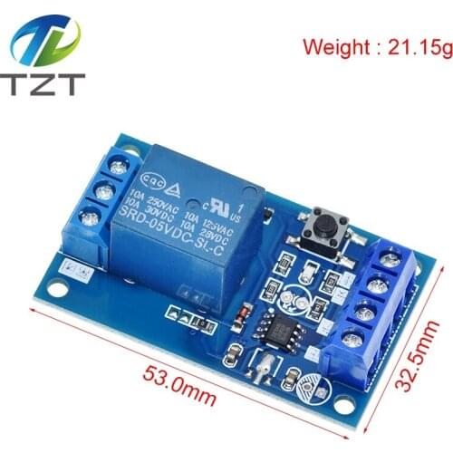 5V 12V Single Bond Button Bistable Relay Module Modified Car Start and Stop Self-Locking Switch One Key For Arduino