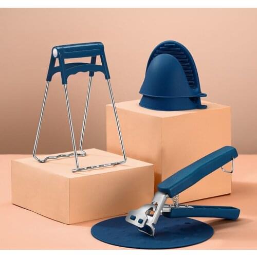 Anti-hot clip tray holder bowl holder high temperature non-slip bowl non-slip stainless steel dish holder kitchen household