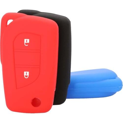 Kutery 10PCS Remote Coloful Silicone Car Key Cover Case For Toyota aygo Yaris Highlander Camry RAV4 Protection Replace