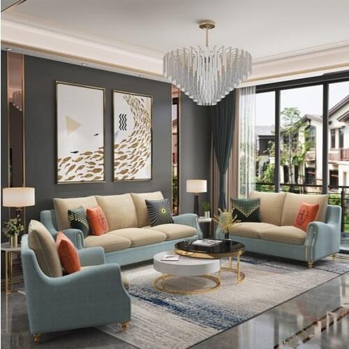 Technology Fabric Sofa Living Room Small Apartment Triple Combination Technology Fabric Sofa