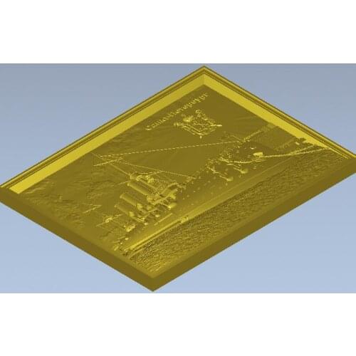 High quality 3d model relief for cnc or 3D printers in STL file format Avrora Cruiser