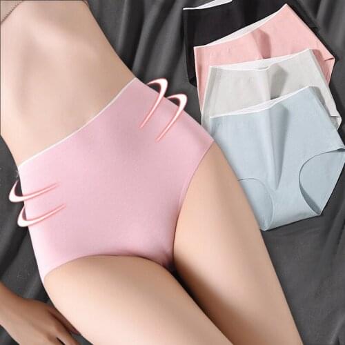 Plus Size XXXL High Waist Cotton Panties Womens Seamless Breathable Abdomen Ladies Underwear Hips Sexy Female Briefs