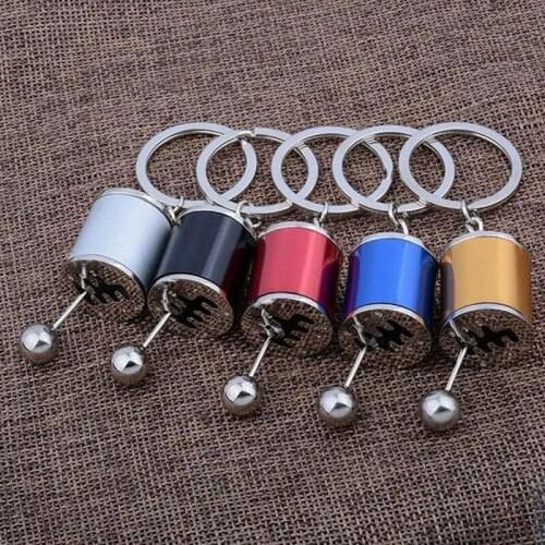 1pcs Metal Car Gear Box Keychain 6 Speed Manual Car-styling Keyring Gear Knob Shift Gearbox For Men Women Gift Souvenir Hot