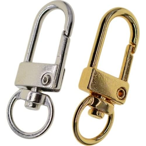 10 pcs Swivel Trigger Snap Hooks Keychain Key Ring 33mm key chain clasp lanyard DIY accessory supplies Silver KC Gold