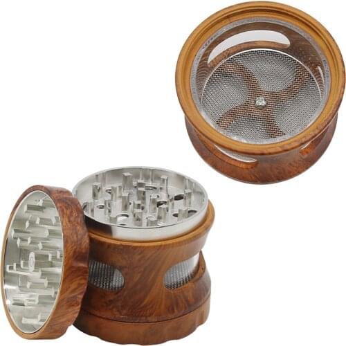 10Pcs Tobacco 63mm Grinder Crusher With Transparent Windows Herb Herbal Grinders Cigarette Smoke Smoking Accessories Pipe Tool