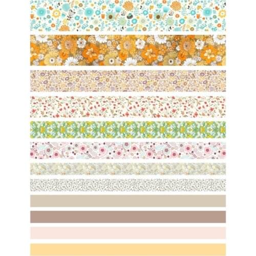 12Pcs/Set Green Plant Washi Tape Solid Color Masking Tape Decorative Adhesive