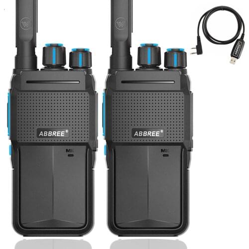 2PCS ABBREE AR-F2 mini Walkie Talkie portable Radio Station two Way Radio uhf band 400-480MHz HF Transceiver bf-888s uv-5r