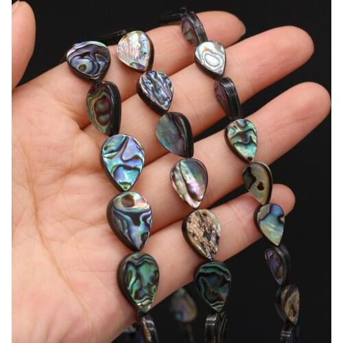 2pcs/pack of High Quality Hot Sale Natural Abalone Shell Drop Shaped Jewelry Spacer Beads DIY Bracelet Necklace