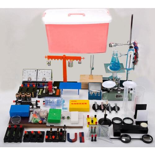 86 Pcs/set New Lab Physics Experiment Equipment Full Sets for Optics Electromagnetism Mechanics Thermal Explore Instrument Boxes