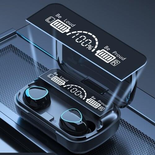 9D Real Sound Wireless Headphones Touch Control DSP Noise Cancelling Bluetooth Earphones with 2000mAh Charging Bin Power Bank