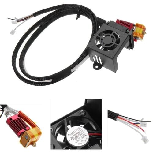 Creality 3D 24V 40W Full Assembled MK10 Extruder Hot End Kits With 2PCS 4010 Cooling Fans For Ender-3 3D Printer parts
