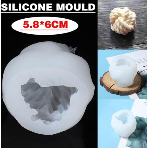 3D Yarn Ball Shape Candle Silicone Mold Candle Mold Resin Mold Handmade Soap Mold Candle Making Wax Melt Moulds Bakery Tools
