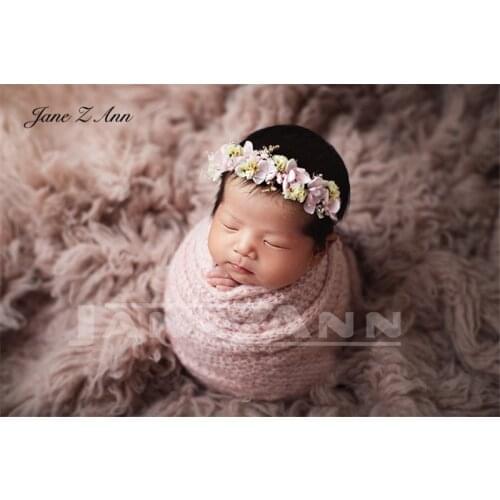 Jane Z Ann Spring headdress real flower series baby photo head flower newborn photo props studio shooting accesssories