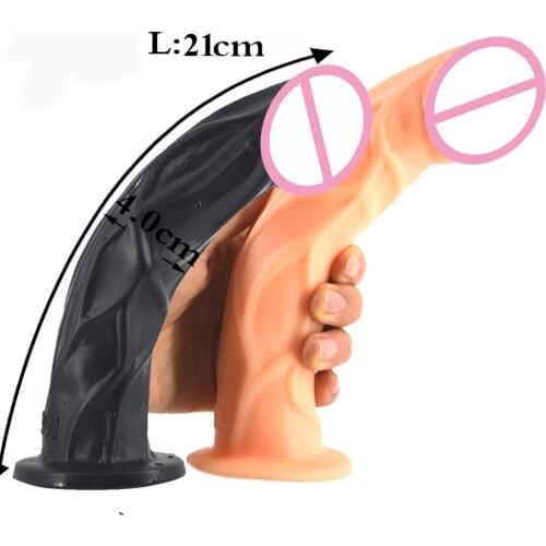 FAAK Curved dildo suction cup adult sex products deep texture anal dildo butt plug sex toys masturbation sex shop flirting toy