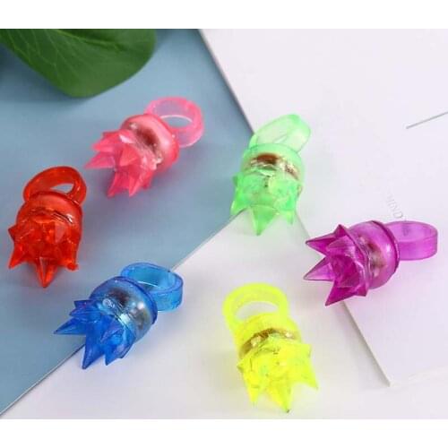 20 LED Light Up Crown Rings Bulk Blinking Jelly Ring Birthday Party Favor for Bar and Parties Bag Fillers Toy Assorted Colors