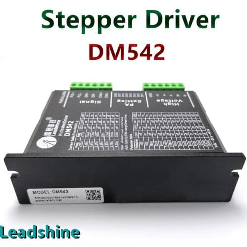 Leadshine 2 Phase Stepper Driver DM542 20-50VAC 1.0-4.2A for NEMA17 NEMA23 Stepper Motor Controller 42 57 Stepper Motor