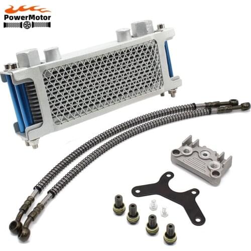 Motor Oil Cooling Cooler Radiator Oil Cooler Set For 125cc 140cc orizontal Engine Dirt Pit Monkey Bike ATV Chinese Made