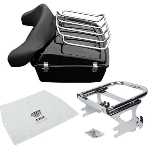 Motorcycle 10.7" Chopped Tour Pack Trunk For Harley Touring Road King Road Glide Electra Glide Street Glide 1997-2008
