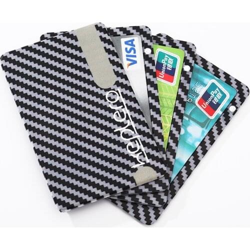 2019 New Sliding Fan Carbon Fiber Wallet Cash Card Holder Business Wallet Credit Card Protector Case Pocket Purse Fireproof