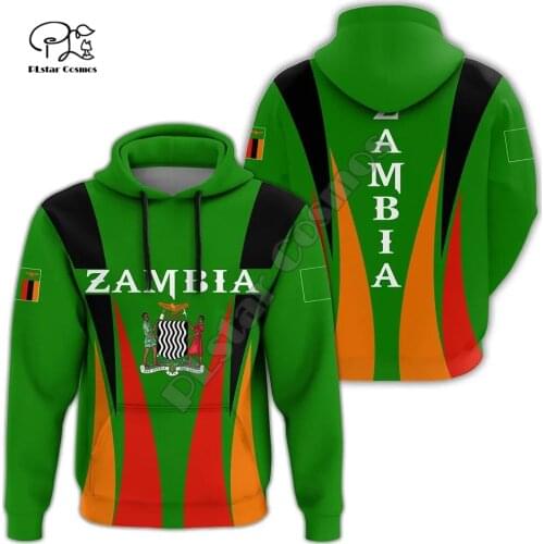 PLstar Cosmos Newest Africa Zambia Country Flag Tribe Culture Tattoo Pullover 3DPrint Men/Women Harajuku Autumn Funny Hoodies A5