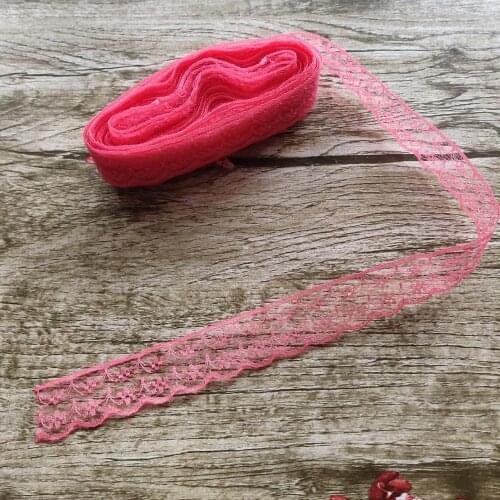 Wholesale beautiful 10 yards 22mm Watermelon Red lace ribbon embroidery lace DIY jewelry decoration / clothing accessories