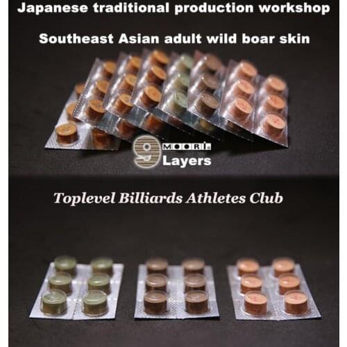 Original Imported Moori Pool Cue Tip Black 8 Multi-layer GINA Standard Tip 1 Pc Carom Cue Tip Billiard Accessories Billiard Cue