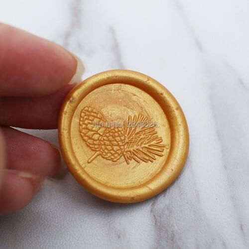 Pine tree branch Wax Seal Stamp,pine cone wedding stamp,forest plant seal, invitation seals,wedding invitation