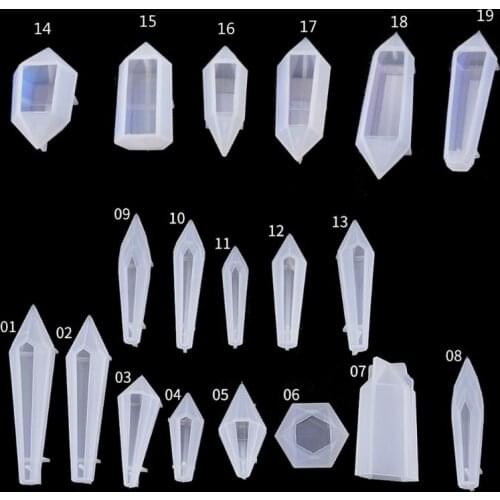 Resin Stone Pendulum Crystal Column Pendant Silicone UV Resin Mold Jewelry Tools