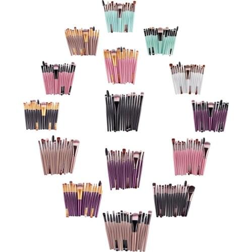 15 colors Professional Cosmetic Makeup Brushes 15 pcs/Sets Eye Shadow Foundation Eyebrow Lip Brush Makeup Brushes Kits Set Tools