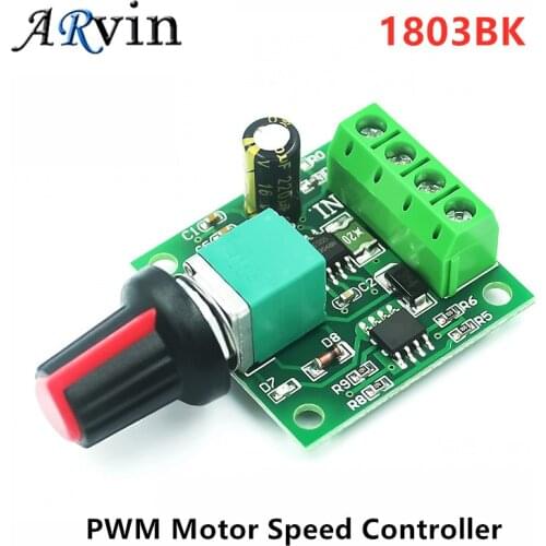 DC 1.8V 3V 5V 6V 12V 2A PWM Motor Speed Controller Low Voltage Motor Speed Controller PWM 0~100% Adjustable Drive Module 1803BK