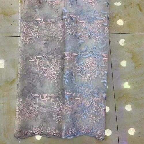 Mesh Embroidery Lining Mesh Embroidered Lace Hanfu Big Sleeve One-Piece Dress Wedding Dress Garment Material