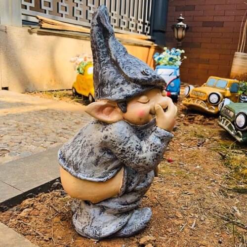 Resin Garden Statue Backyard Decor Yard Funny Character Sculpture Statues For Decoration Accessories Patio Y Jardín Decoración