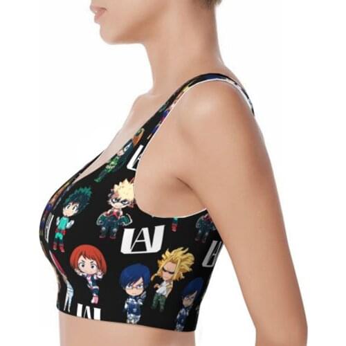 Sport Vest Cosplay My Hero Academia Anime Crop Women Tank Tops Summer Sleeping Running Yoga Dancing Multi-function Everyday Bra