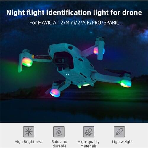 Flash LED Lights Night Flight Searchlight for DJI Mavic Air 2/ Mavic Mini/ Pro /Mavic 2/ Spark Phantom 3/4 Drone Accessories