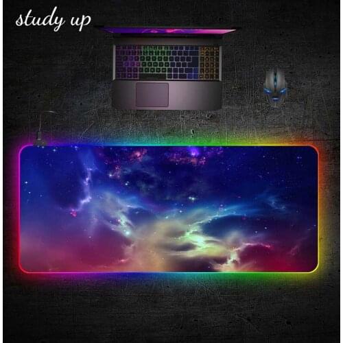LED Light Mousepad Colorful Surface Mouse Pad RGB Keyboard Cover Desk-mat Waterproof Multi-size World Computer Gamer CS Dota